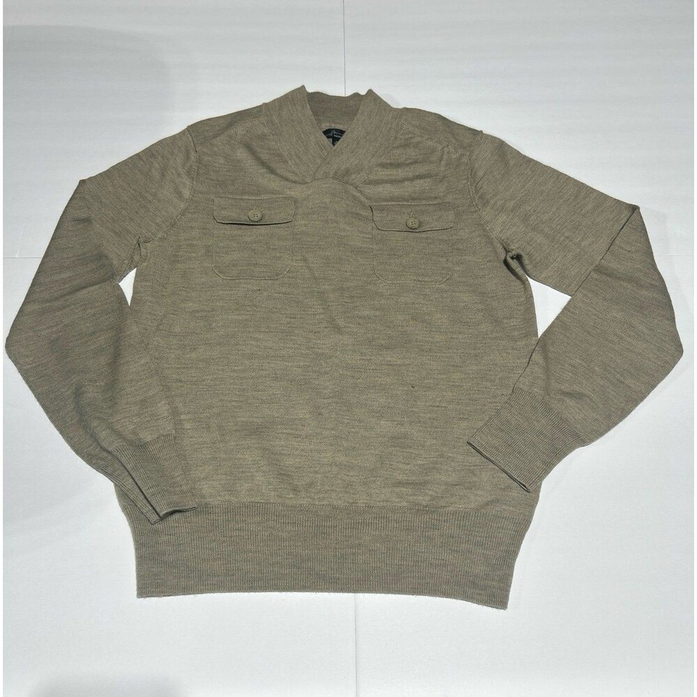 Marc Anthony Men's Medium Tan Lightweight Knit Sweater - Flaw